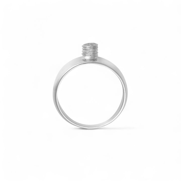 Butterfly Screw Ring Pave W-D