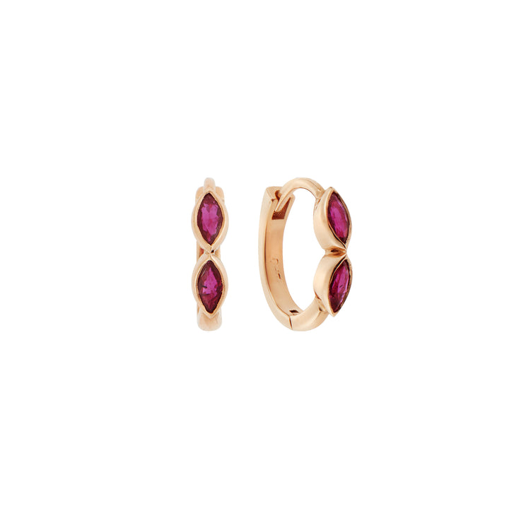 Navette Ruby Mini Hoops P-RU