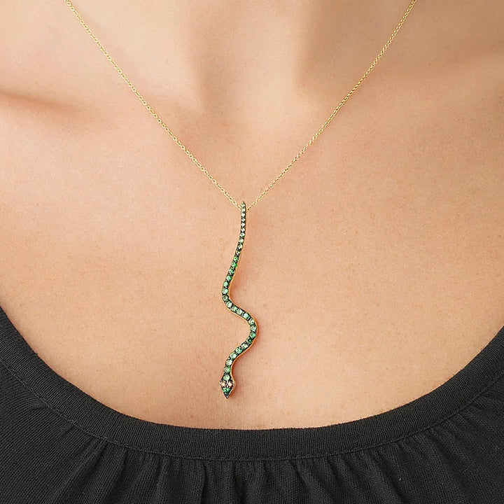 Lucky Snake Pendant Y-OXS-TS-BUR, Charms & Pendants, Ileana Makri