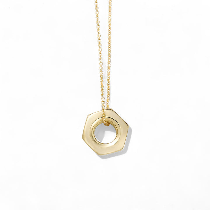 18k Gold Nut Pendant