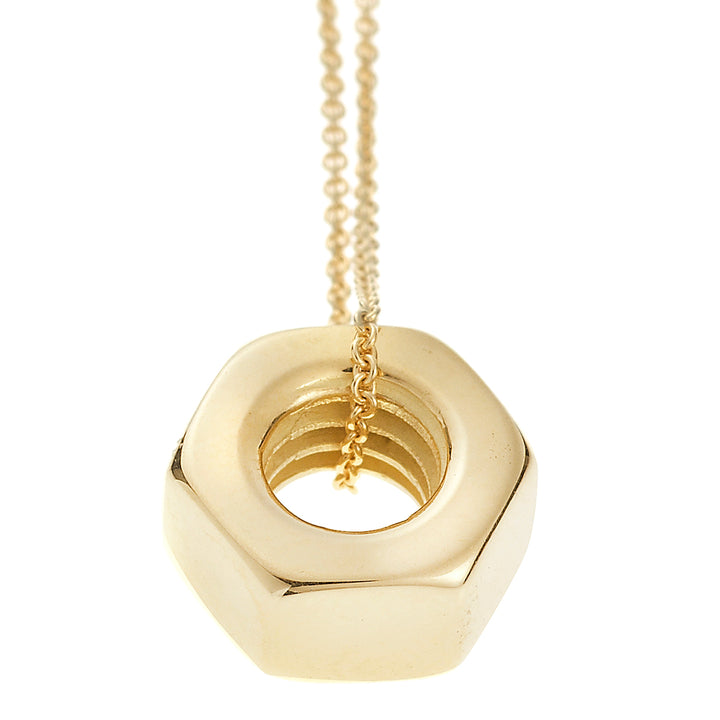 18k Gold Nut Pendant