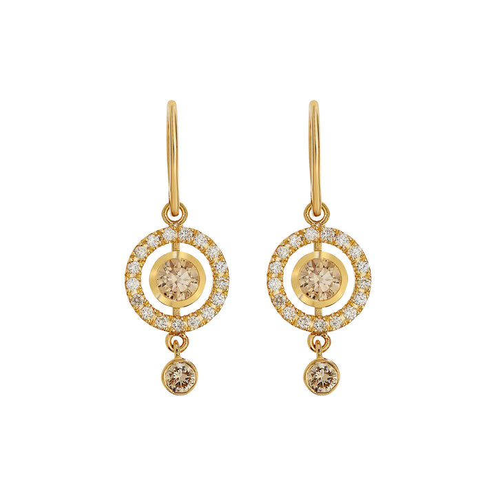 Diamond Orbit Drops, Earrings, Ileana Makri