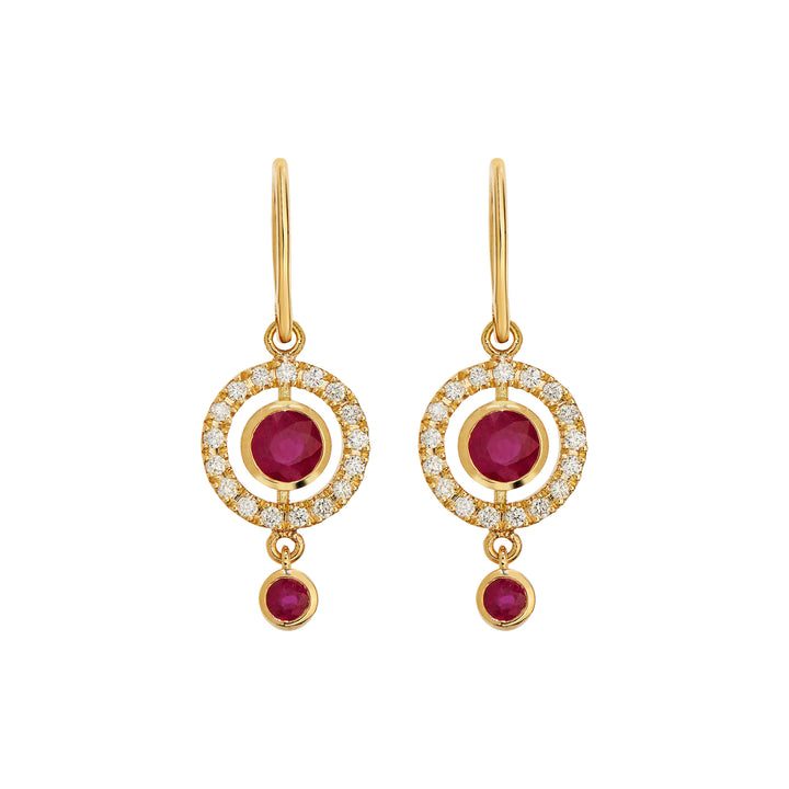 Ruby Orbit Drops, Earrings, Ileana Makri