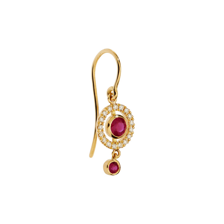 Ruby Orbit Drops, Earrings, Ileana Makri