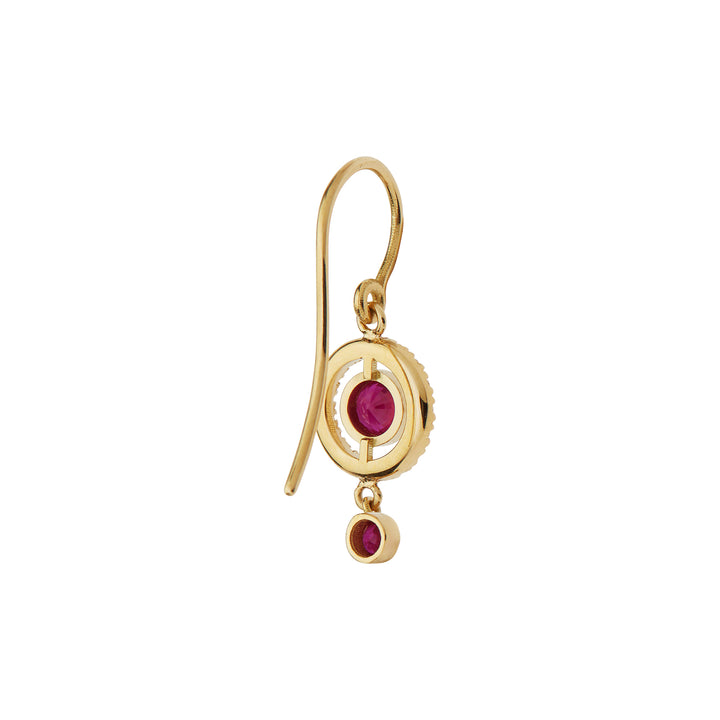 Ruby Orbit Drops, Earrings, Ileana Makri