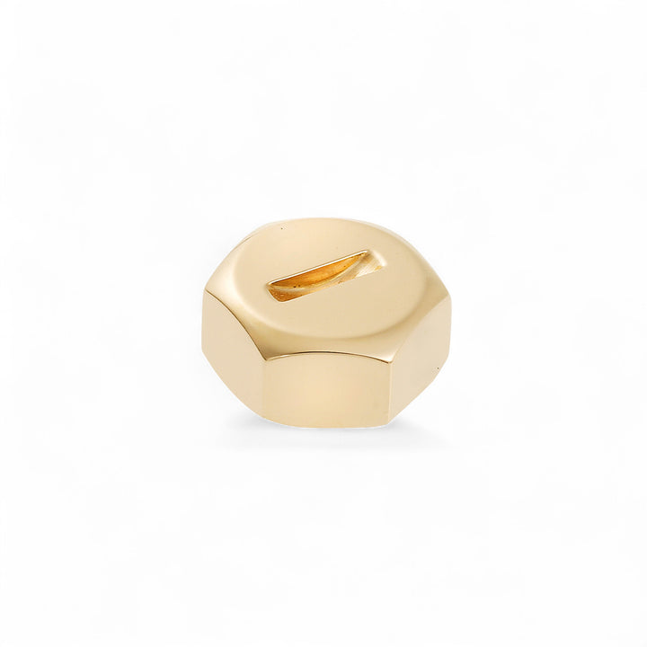 18k Gold Slot Head Screw Ring