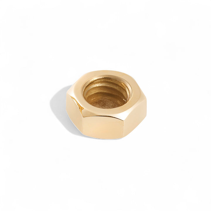 18k Gold Slot Head Screw Ring