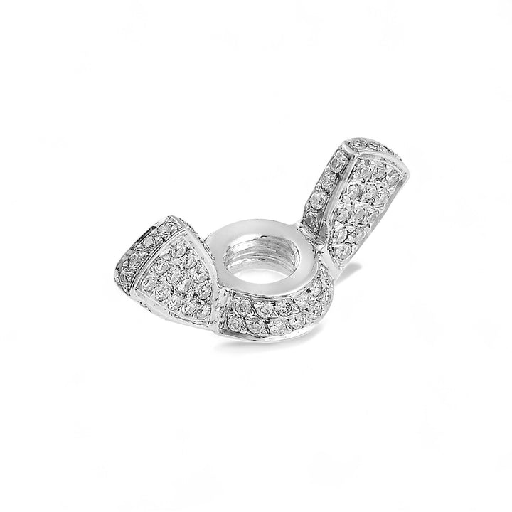 Butterfly Screw Ring Pave W-D