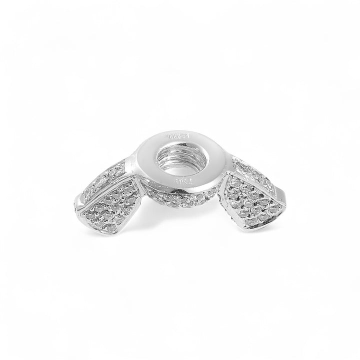 Butterfly Screw Ring Pave W-D