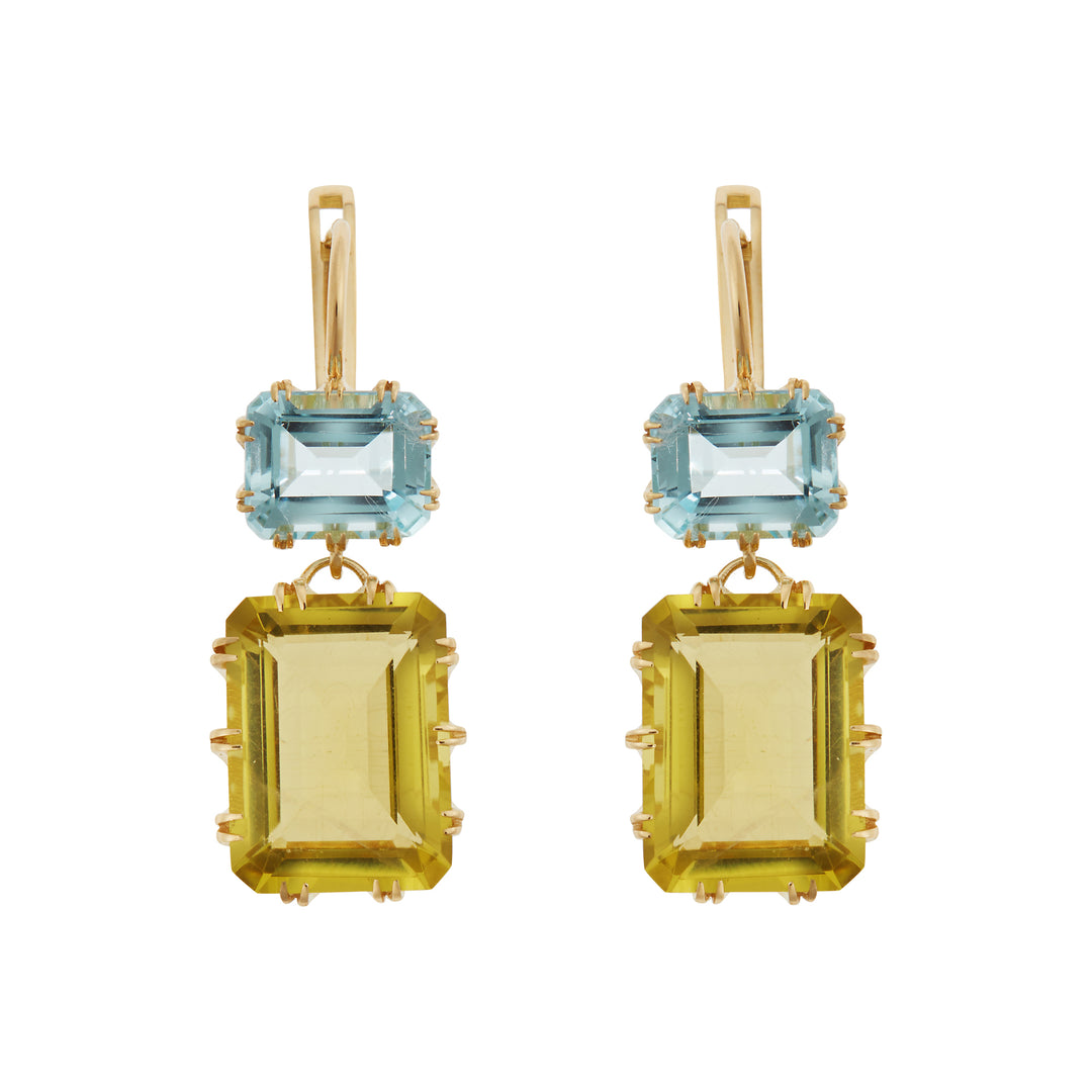 Oblong Crown Blue & Lemon Topaz - Crown - Ileana Makri store