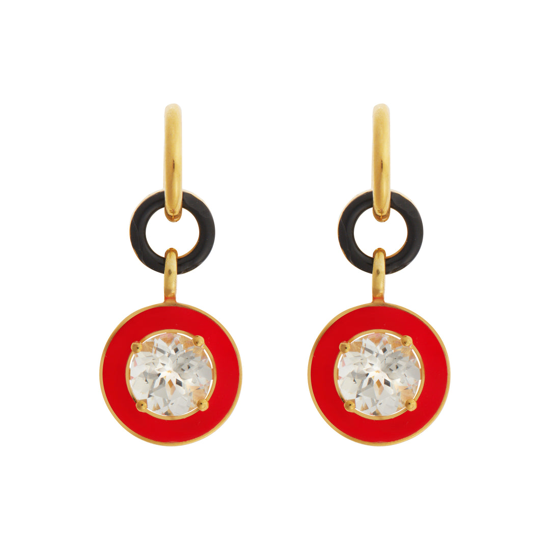 Rhythm Earrings White Topaz, Eye M Earrings, Ileana Makri