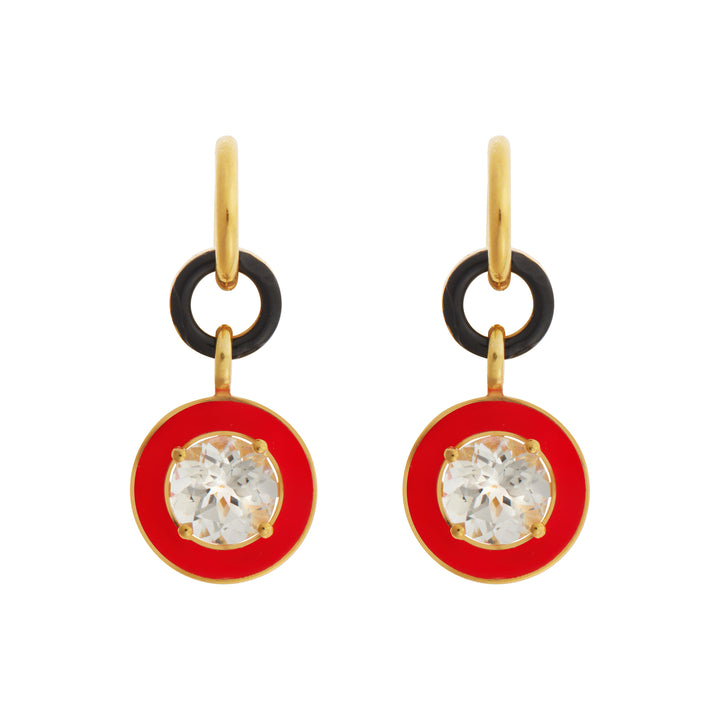Rhythm Earrings White Topaz, Eye M Earrings, Ileana Makri