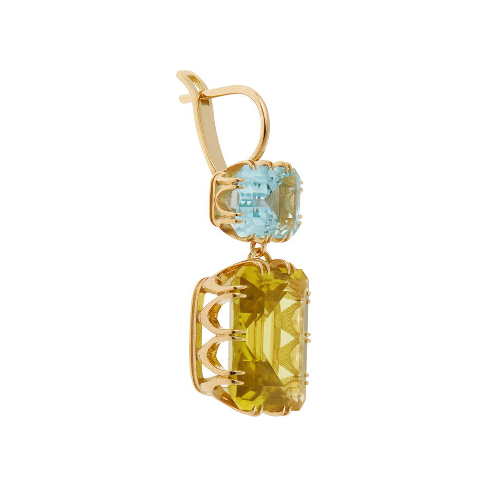 Oblong Crown Blue & Lemon Topaz - Crown - Ileana Makri store