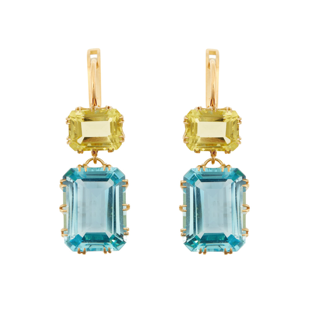 Oblong Crown Lemon & Blue Topaz - Crown - Ileana Makri store