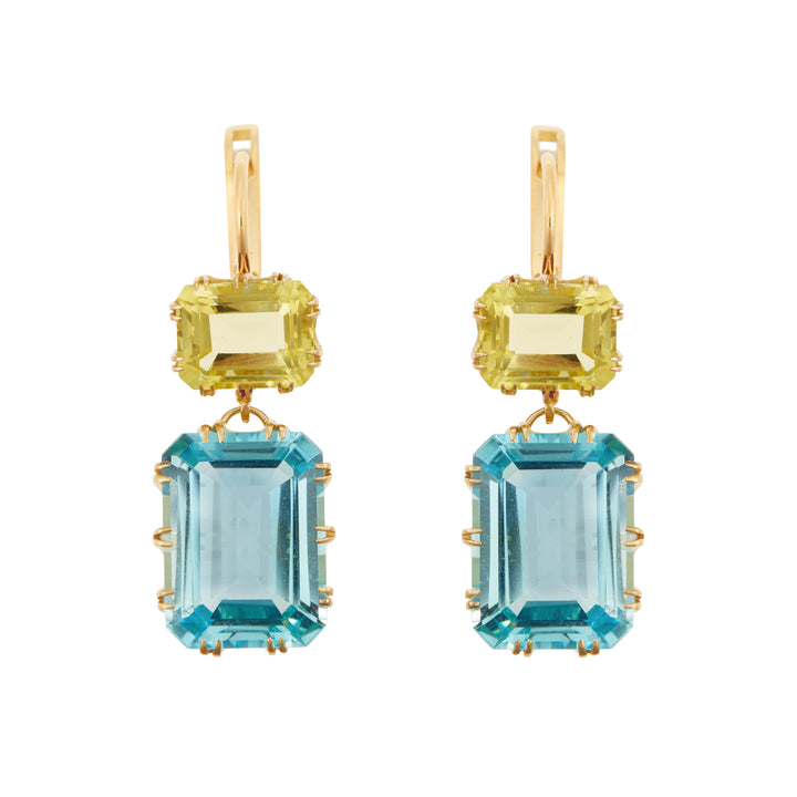 Oblong Crown Lemon & Blue Topaz - Crown - Ileana Makri store