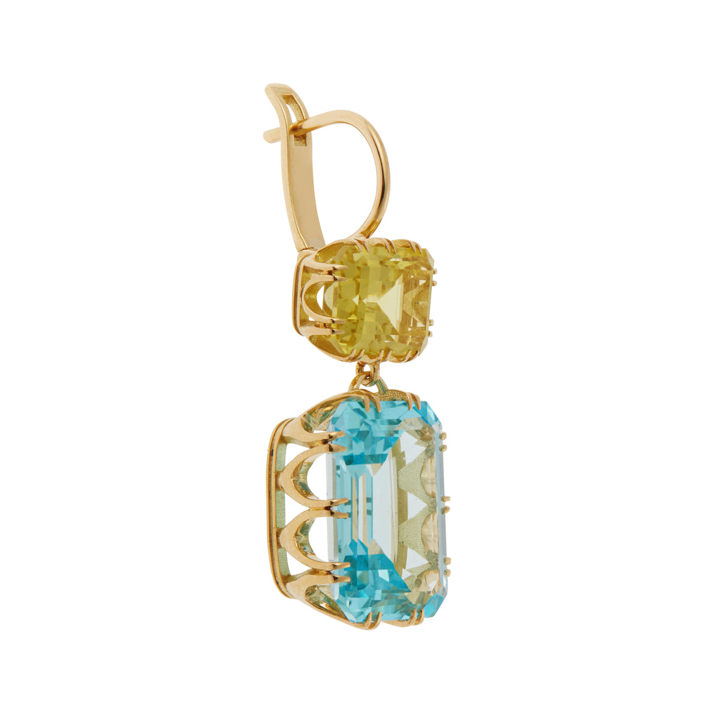 Oblong Crown Lemon & Blue Topaz - Crown - Ileana Makri store