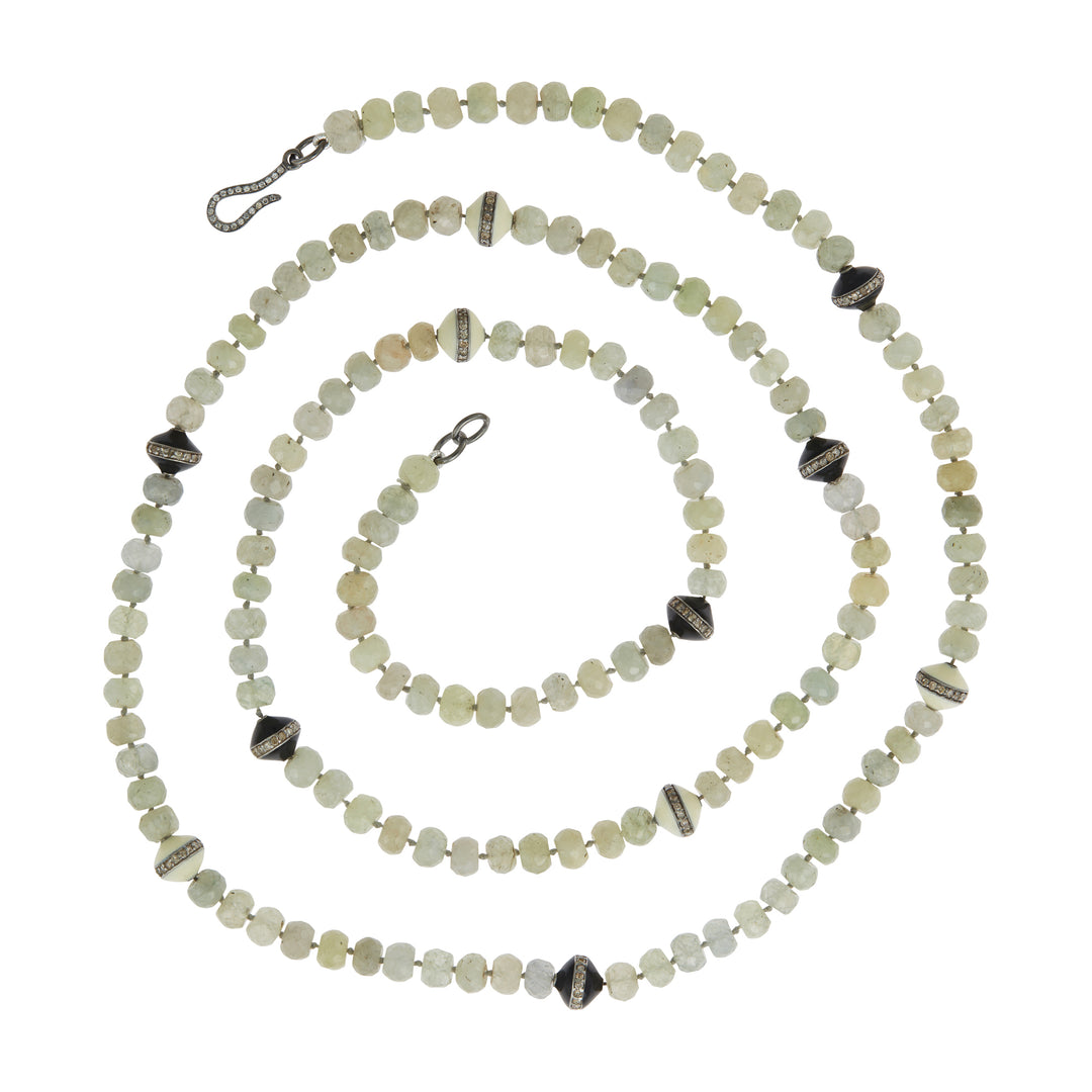 Green Sapphire Beaded Necklace 219 (88cm), Bead Necklaces, Ileana Makri