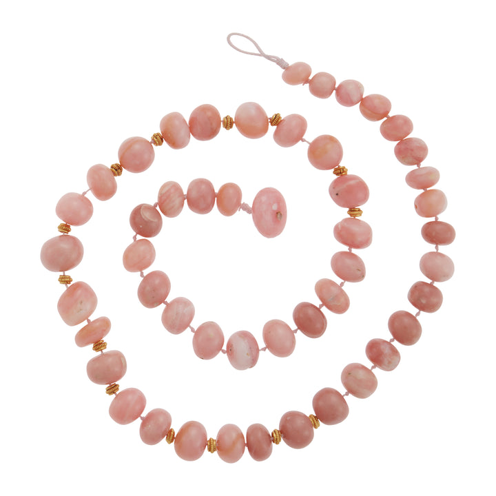 Pink Opal Beaded Necklace 220 (40cm), Bead Necklaces, Ileana Makri