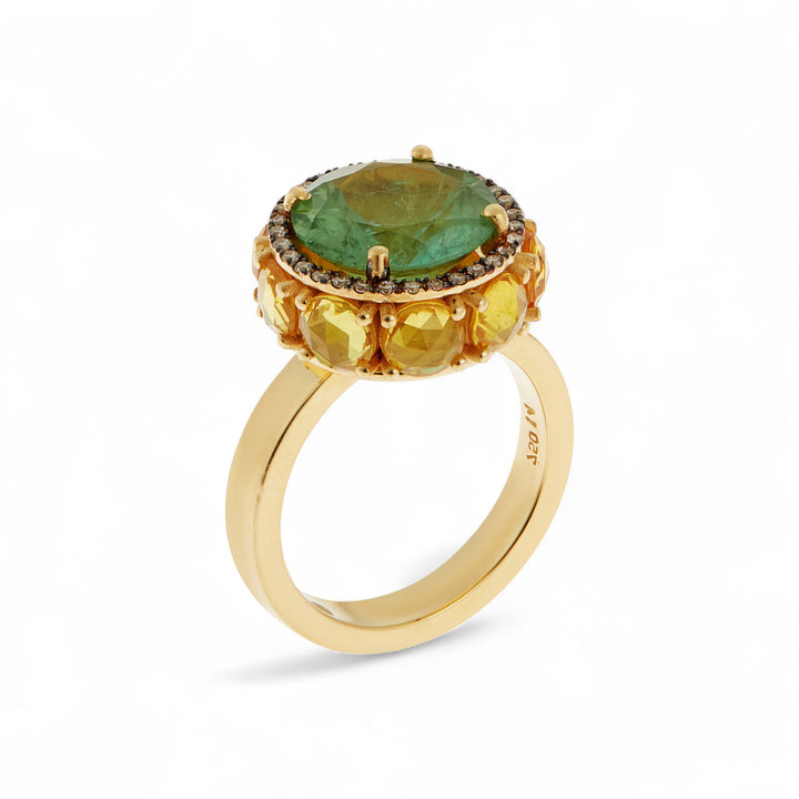 Single Eternity Flower Ring