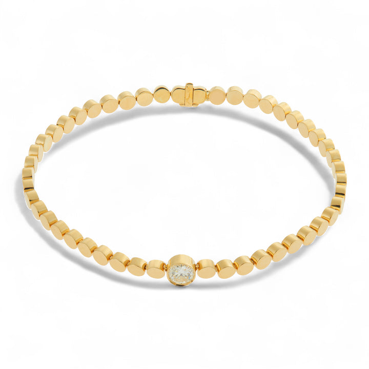 Single Diamond Ripple Bracelet Y-D