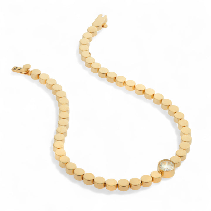 Single Diamond Ripple Bracelet Y-D