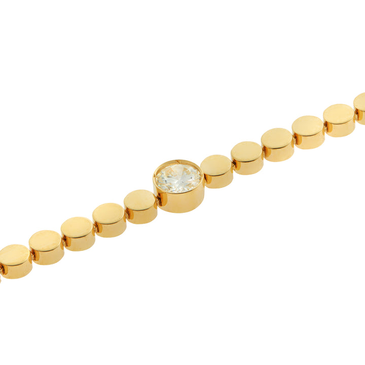 Single Diamond Ripple Bracelet Y-D - Cascade - Ileana Makri store