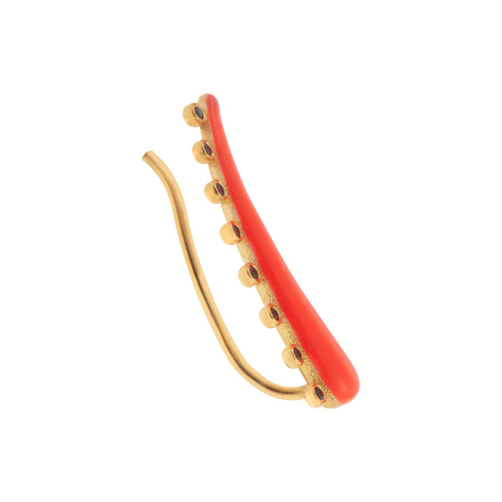 Eyeliner Ear Cuff Orange, Eye M Earrings, Ileana Makri