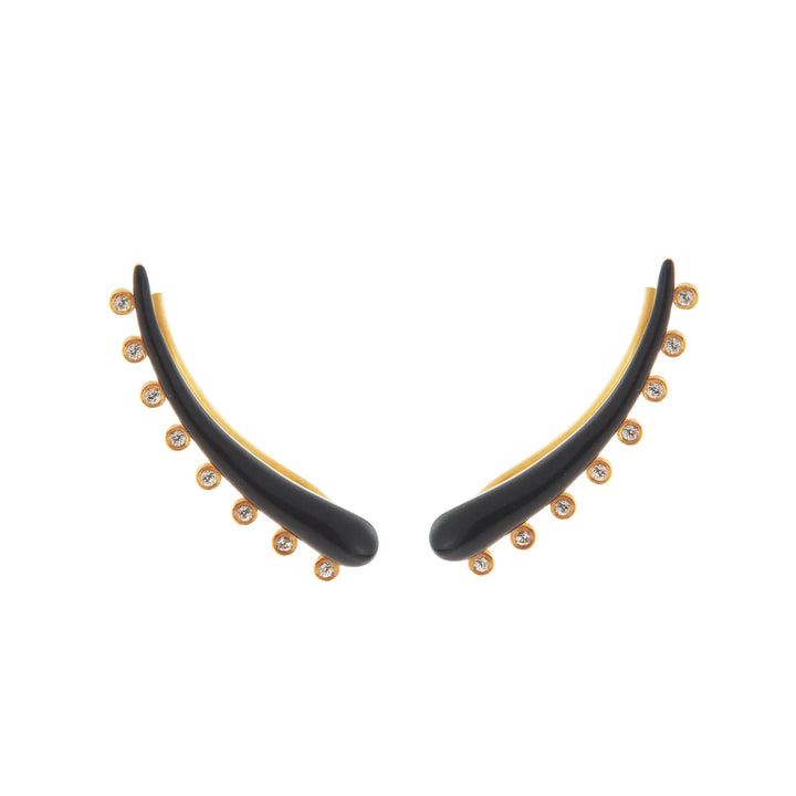 Eyeliner Ear Cuff Black, Eye M Earrings, Ileana Makri
