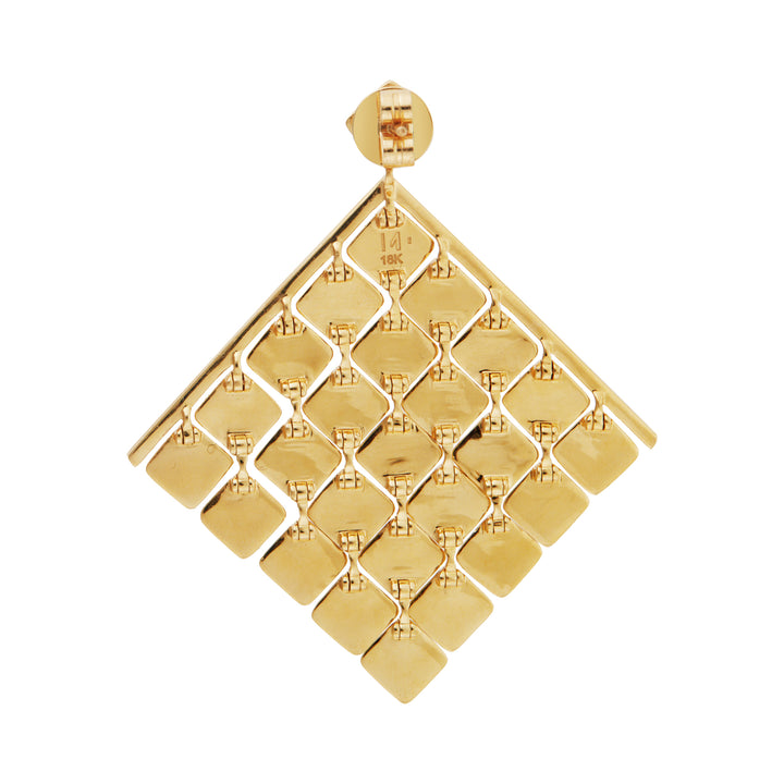 Large Tile Curtain Earrings Y-D - Ileana Makri
