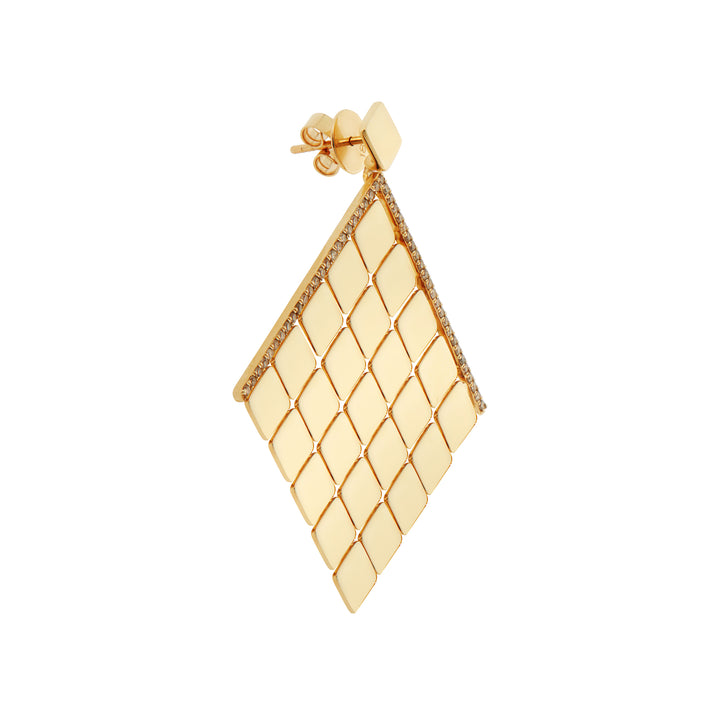 Large Tile Curtain Earrings Y-D - Ileana Makri