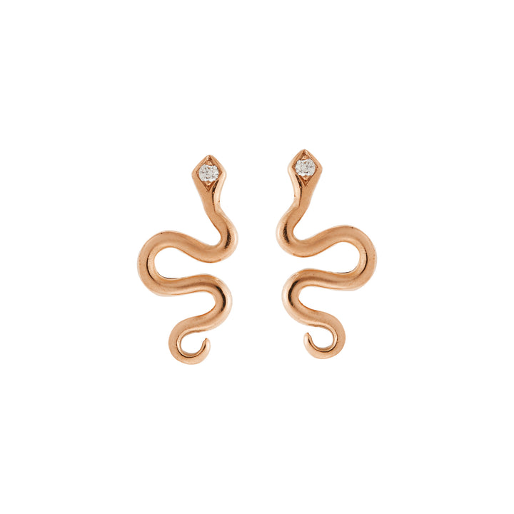 Little Gold Snake Stud D - SNAKES - Ileana Makri store