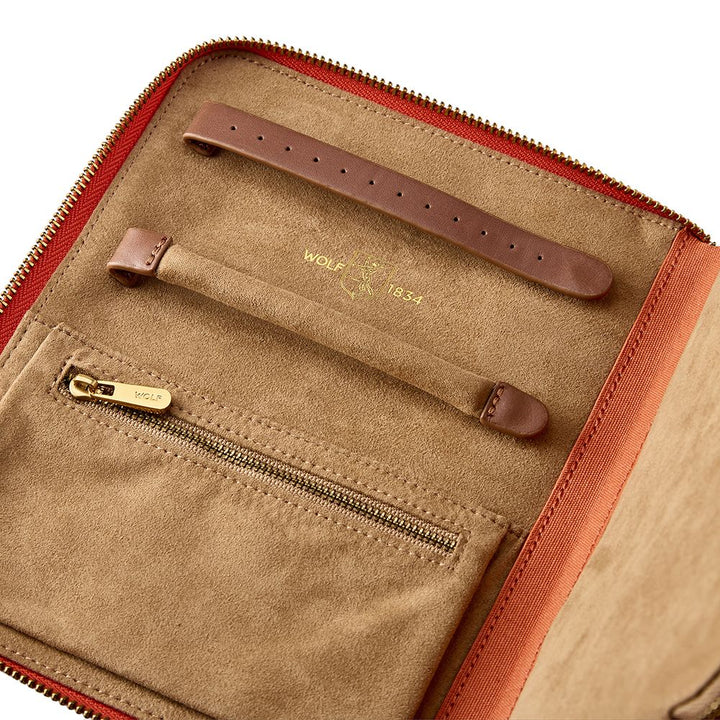 Ida Travel Zip Portfolio Orange, Jewelry Case, Ileana Makri
