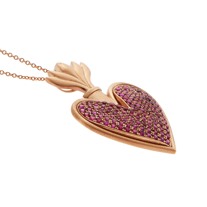 Blazing Heart Pendant P-Ru, Charms & Pendants, Ileana Makri