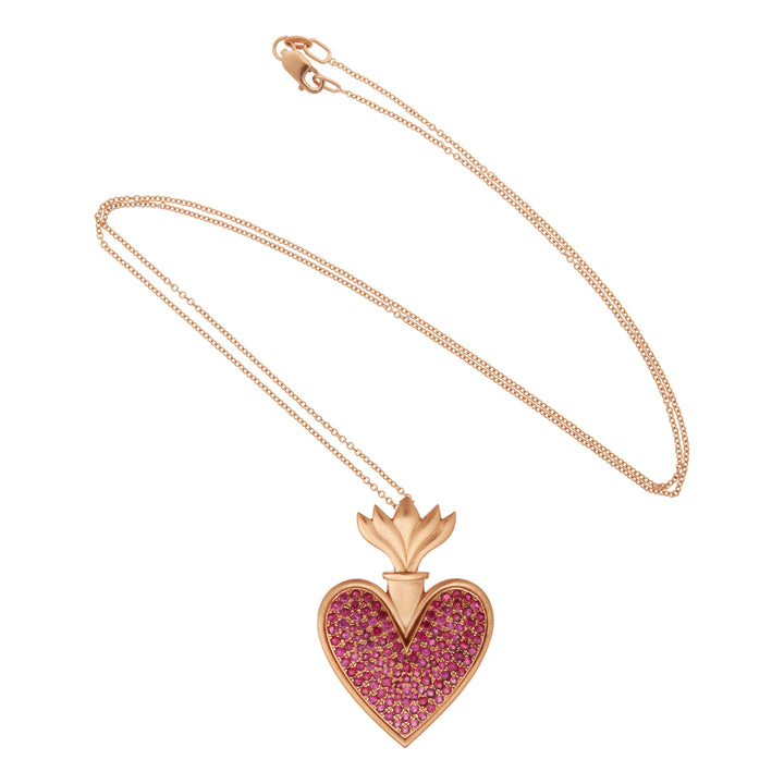 Blazing Heart Pendant P-Ru, Charms & Pendants, Ileana Makri