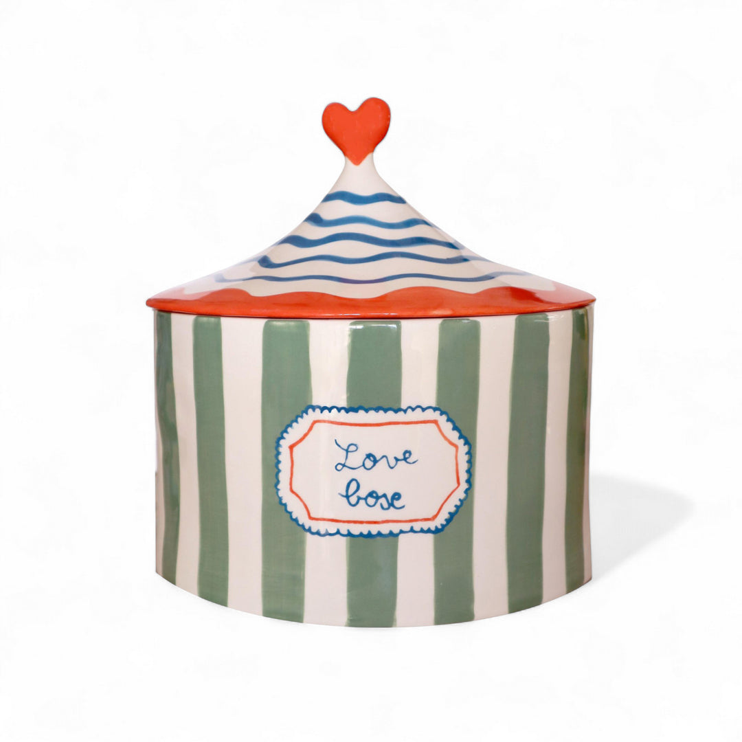 Love Box Khaki Stripes & Orange