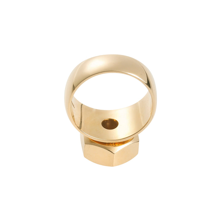 18k Gold Slot Head Screw Ring