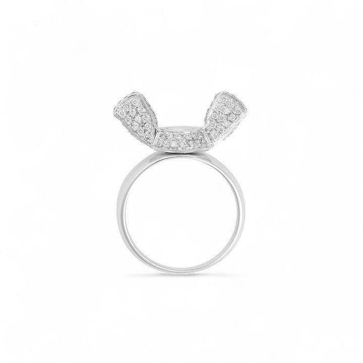 Butterfly Screw Ring Pave W-D
