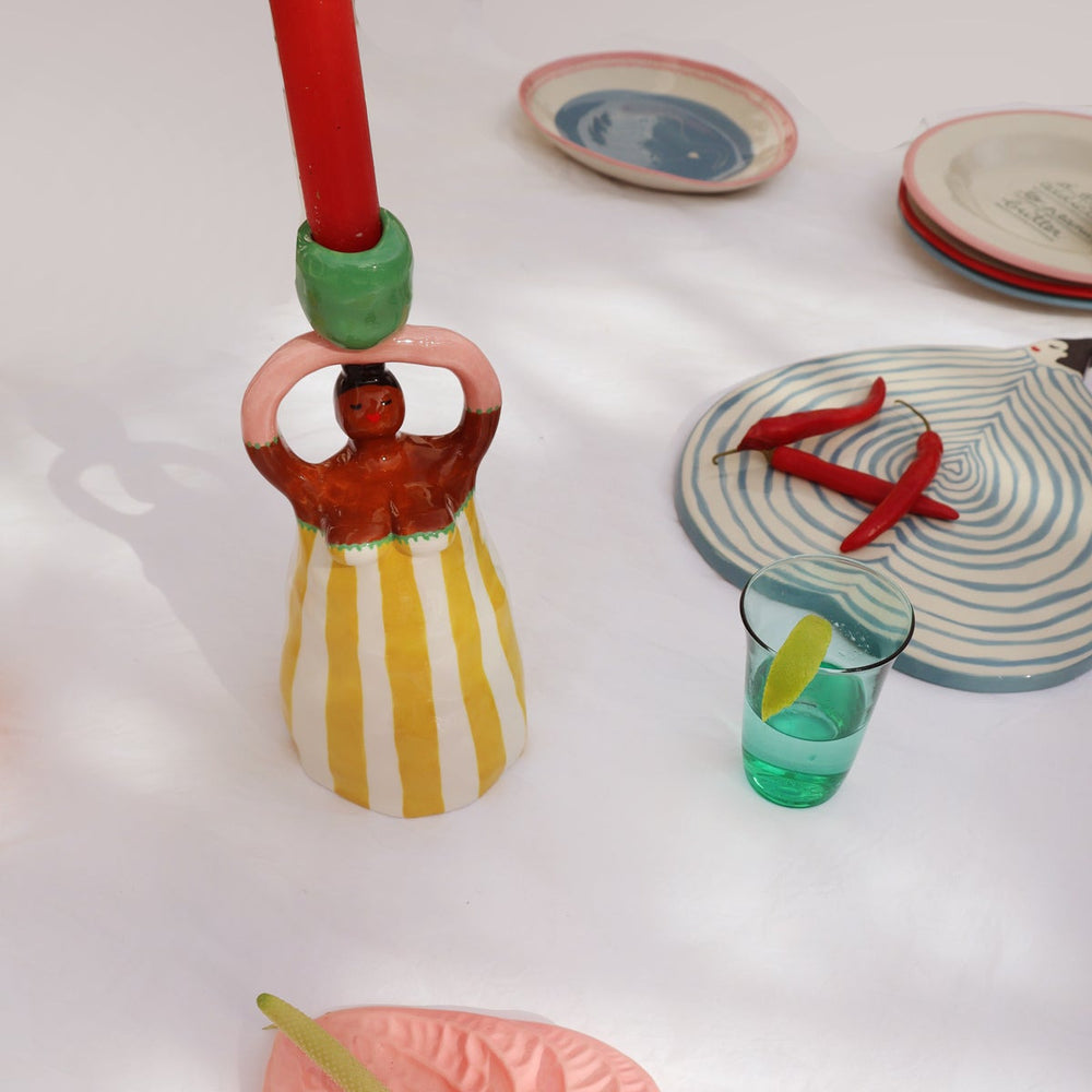 Claudia Yellow Candleholder, Home and Decor, Ileana Makri