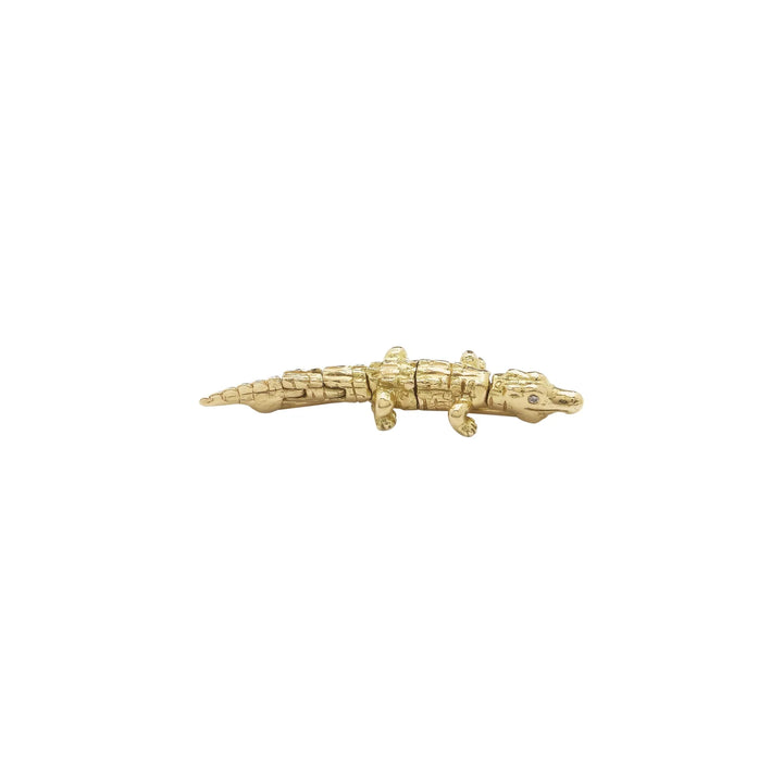 Alligator Yellow Gold Convertible Stud Earring, Earrings, Ileana Makri