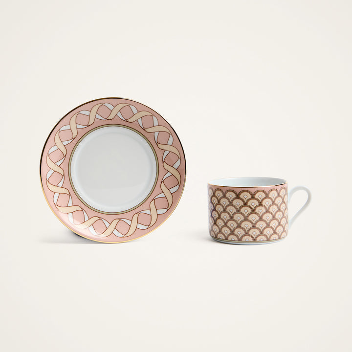 Odysseus Dusty Pink Impero Tea Cup (Set Of 2)