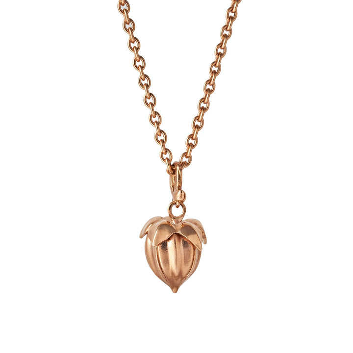 18k Rose Gold Flax Pod Pendant, Charms & Pendants, Ileana Makri
