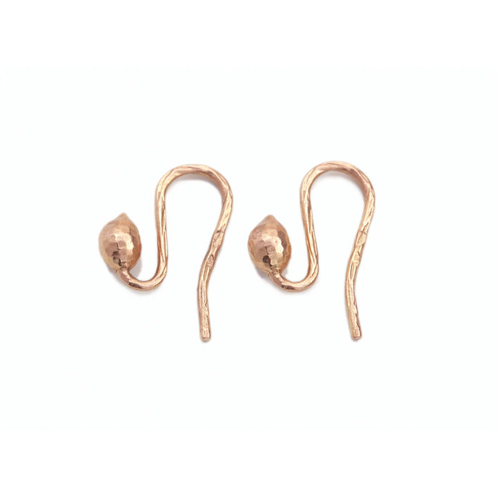 18K Rose Gold & Ebony Sea Kale Drop Earrings, Earrings, Ileana Makri