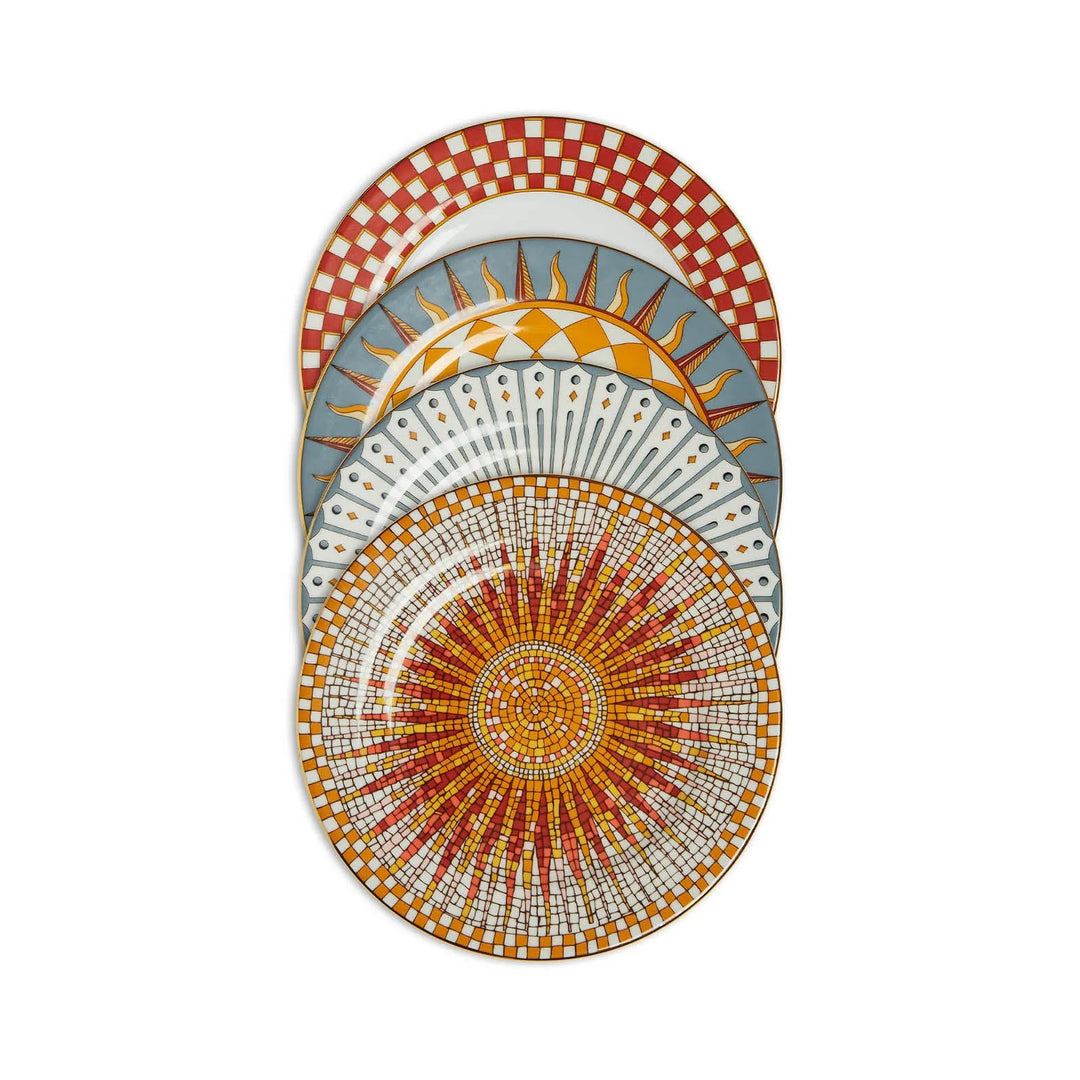 Solar Dessert Plates (Set of 4), Home and Decor, Ileana Makri, Plates