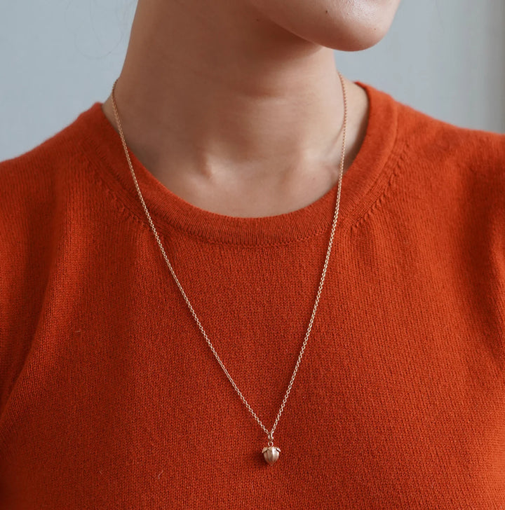 18k Rose Gold Flax Pod Pendant, Charms & Pendants, Ileana Makri