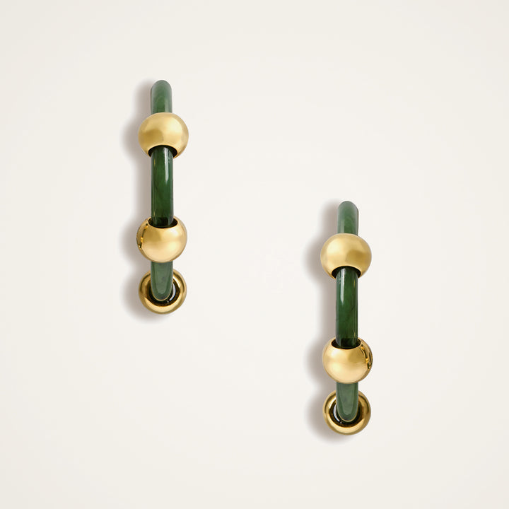 Studded Hoops Solid Camouflage, LDJ-Jewelry-Ear, Ileana Makri