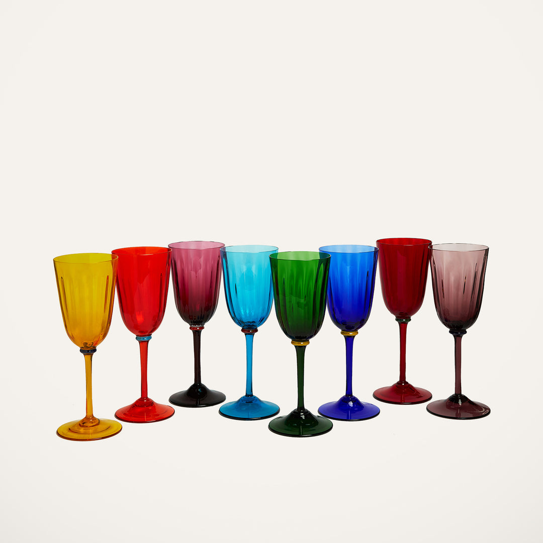 Rainbow Wine Glasses (Set of 8), Home and Decor, Ileana Makri