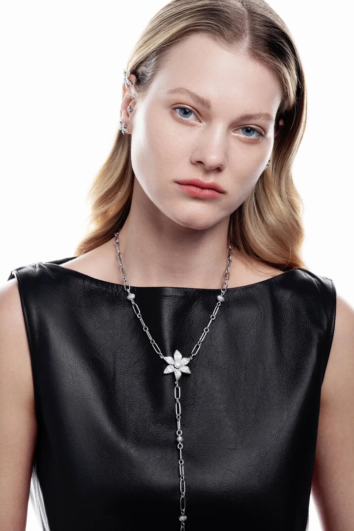 Blossom Lariat Necklace W-D, Necklaces, Ileana Makri