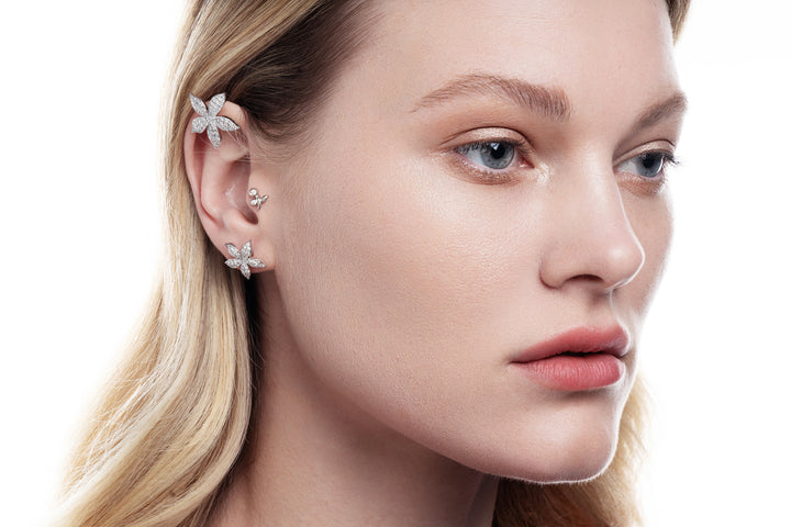 Blossom Ear Cuff Pavé W-D, Earrings, Ileana Makri