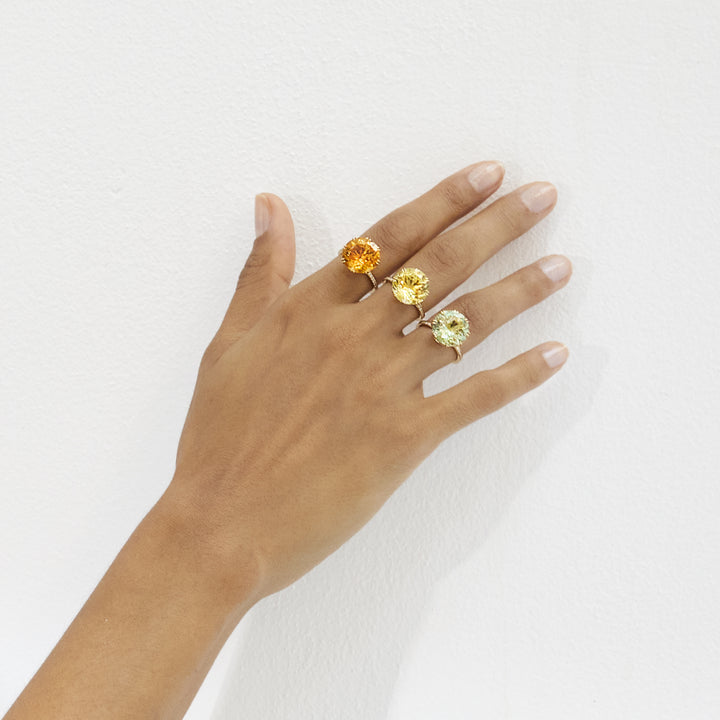Solitaire Crown Ring Citrine - Crown - Ileana Makri store