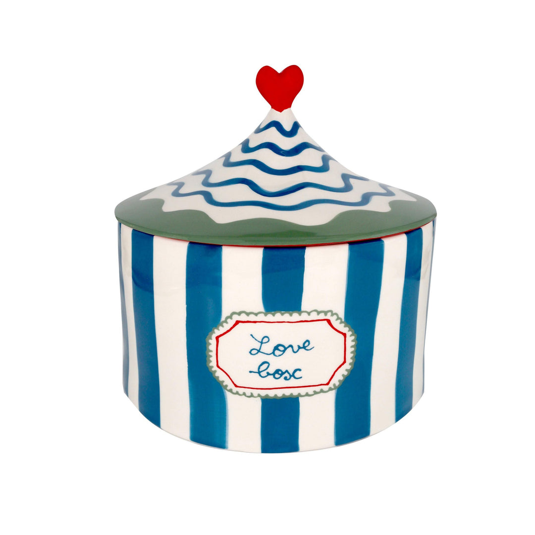 Love Box Blue Stripes & Khaki, Home and Decor, Ileana Makri